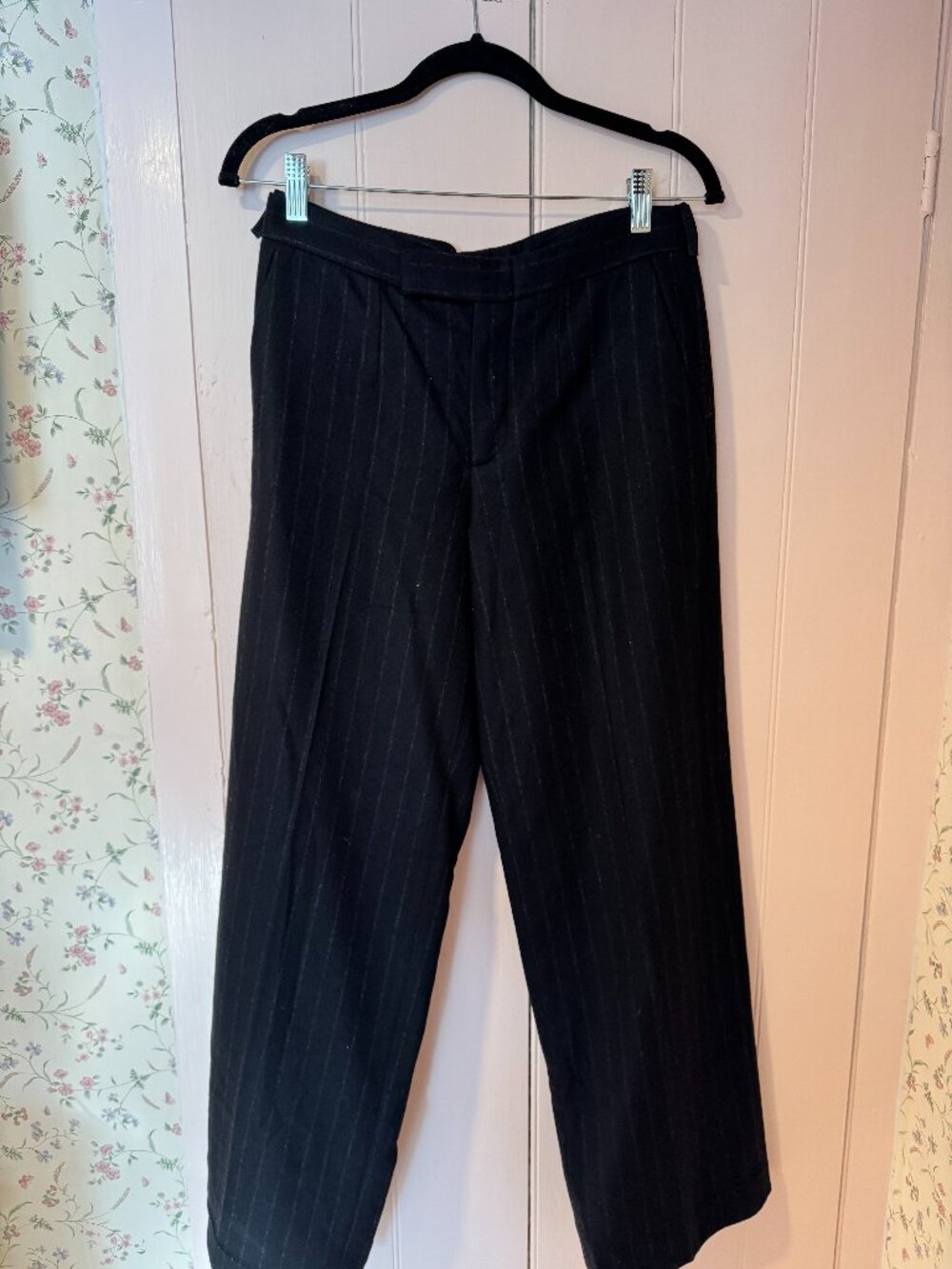 Gucci women's pinstripe wool pants